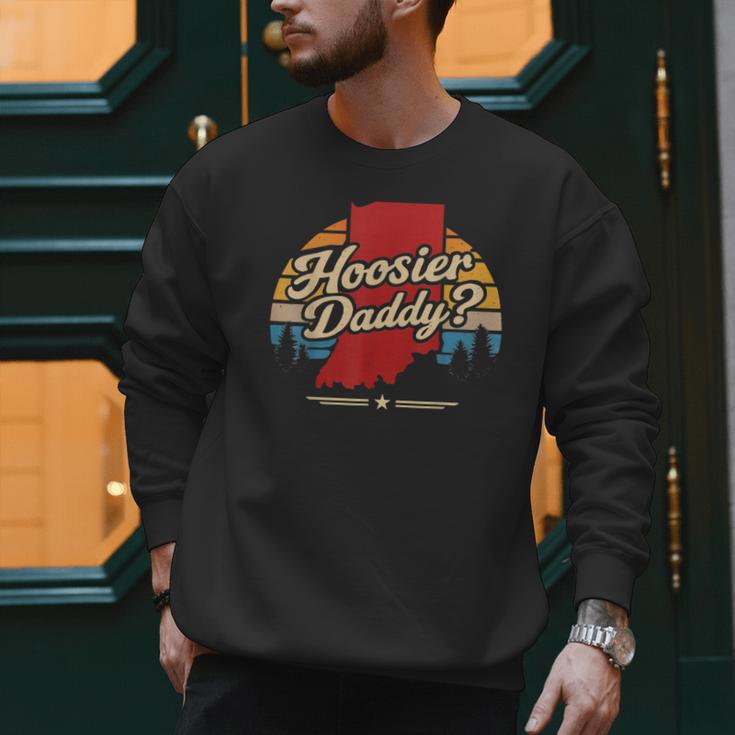 Retro Vintage US States Hoosier Daddy State Outline Desig Men Sweatshirt Retro Vintage US States Hoosier Daddy State Outline Desig Men Sweatshirt