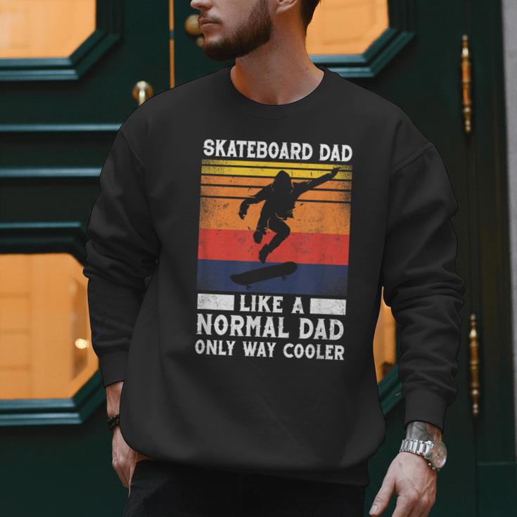 Skateboard Like A Normal Dad Vintage 80S 90S Retro Men Sweatshirt