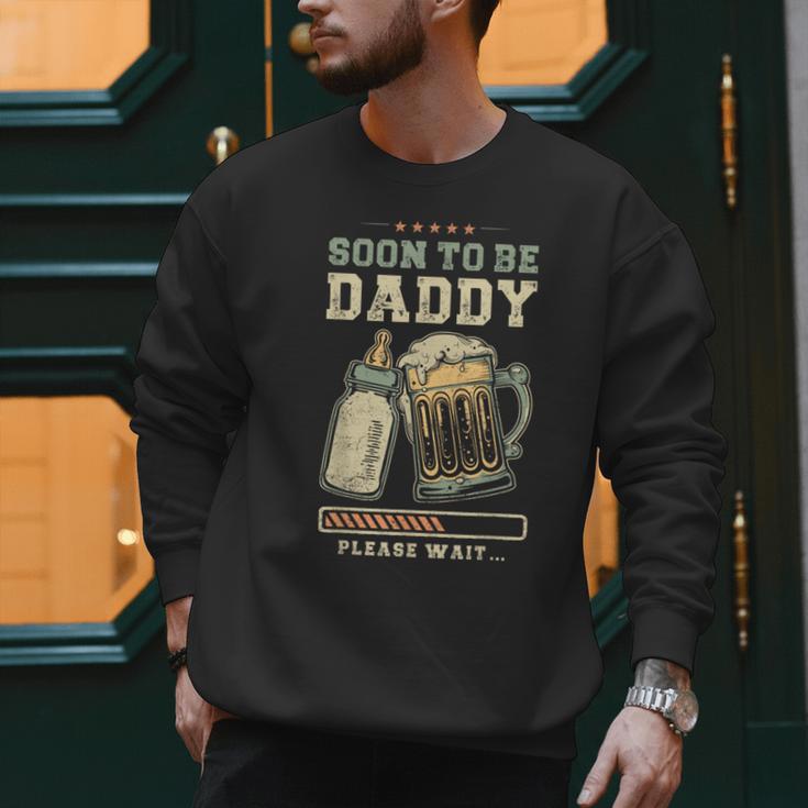Soon To Be Daddy Fatherhood Baby Announcement Future Dad Men Sweatshirt