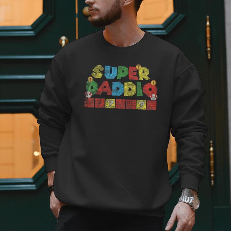 Super Daddio Retro Gamer Dad Style Men Sweatshirt