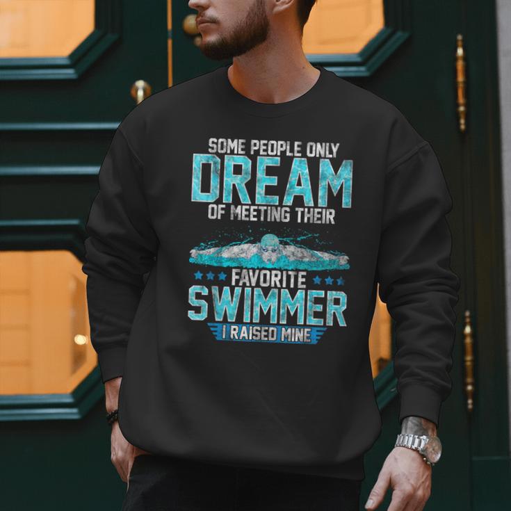 Swimming Parent Swimmer Mom Dad My Favorite Swim Meet Men Sweatshirt