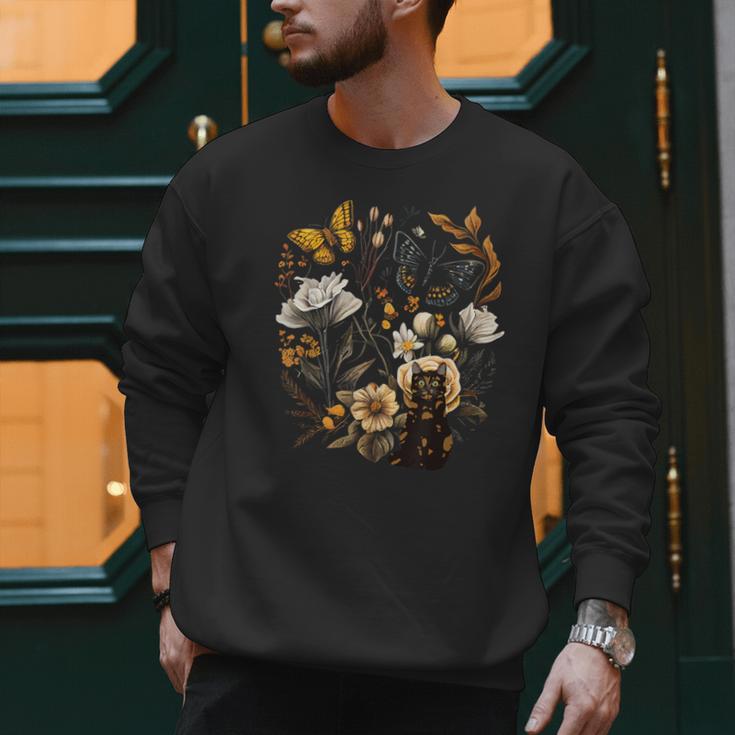 Tortie Cat Owner Flowers Tortie Cat Mom Tortie Cat Dad Men Sweatshirt