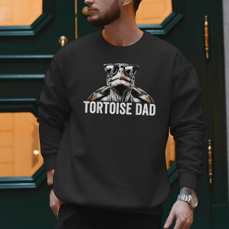 Tortoise Dad Tortoise With Sunglasses Vintage Tortoise Dad Men Sweatshirt