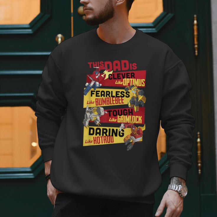 Transformers Father's Day Vintage Autobots Line Up Dad Is Men Sweatshirt