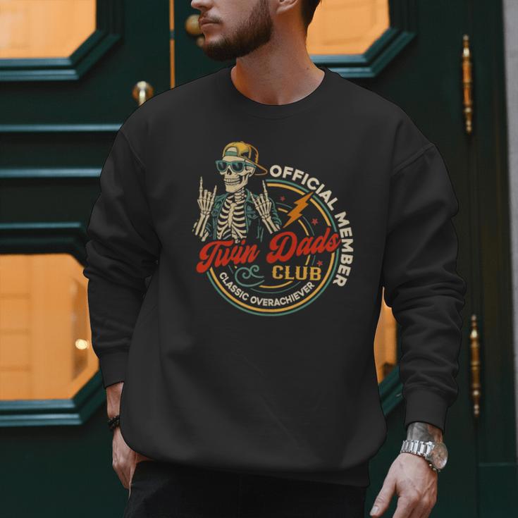 Twin Dad Club Dad Of Twins Skeleton Father's Day Men Sweatshirt Twin Dad Club Dad Of Twins Skeleton Father's Day Men Sweatshirt