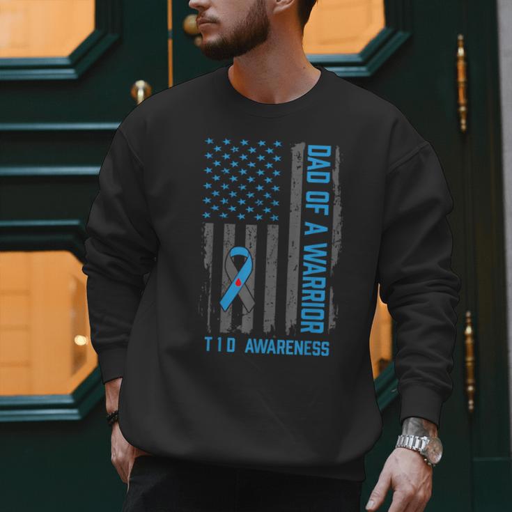 Type 1 Diabetes Awareness T1D Dad Of Warrior Type 1 Diabetic Men Sweatshirt Type 1 Diabetes Awareness T1D Dad Of Warrior Type 1 Diabetic Men Sweatshirt