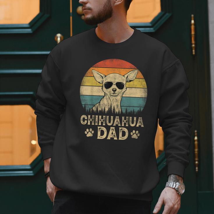 Vintage Chihuahua Dad Dog Lovers Father's Day Tee Men Sweatshirt
