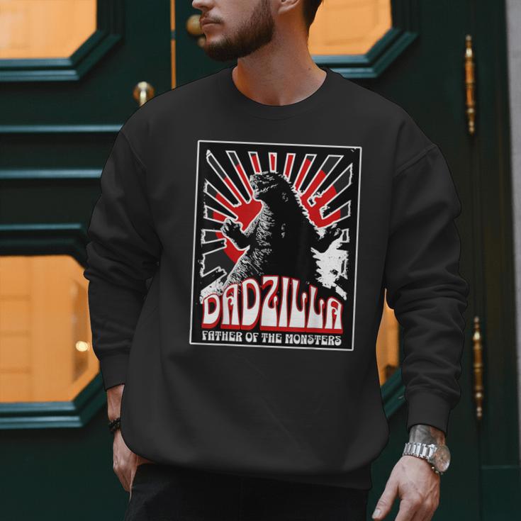 Vintage Dadzilla Father Of The Monsters Fathers Day Men Sweatshirt