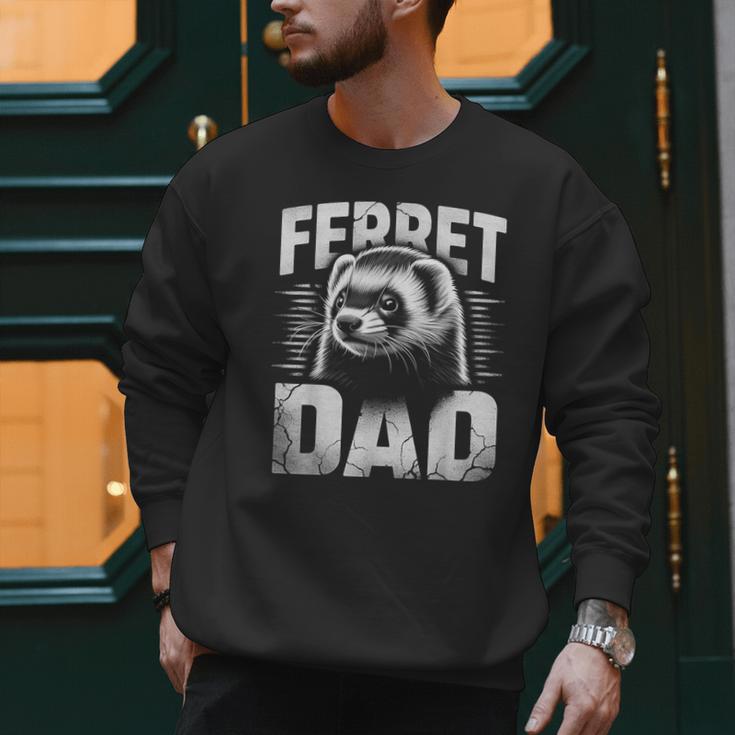 Vintage Ferret Dad Ultimate Pet Lover Ferret Owner Men Sweatshirt