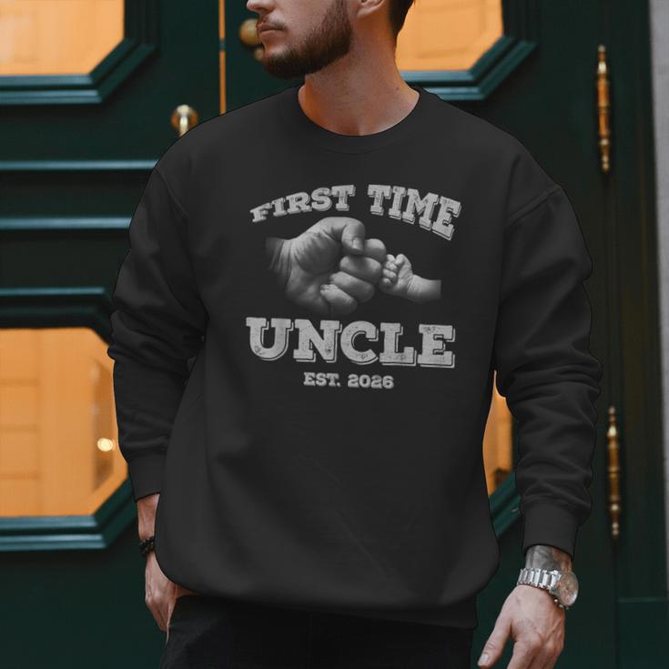 Vintage First Time Uncle 2026 Hand Dad Baby Father's Day Men Sweatshirt Vintage First Time Uncle 2026 Hand Dad Baby Father's Day Men Sweatshirt
