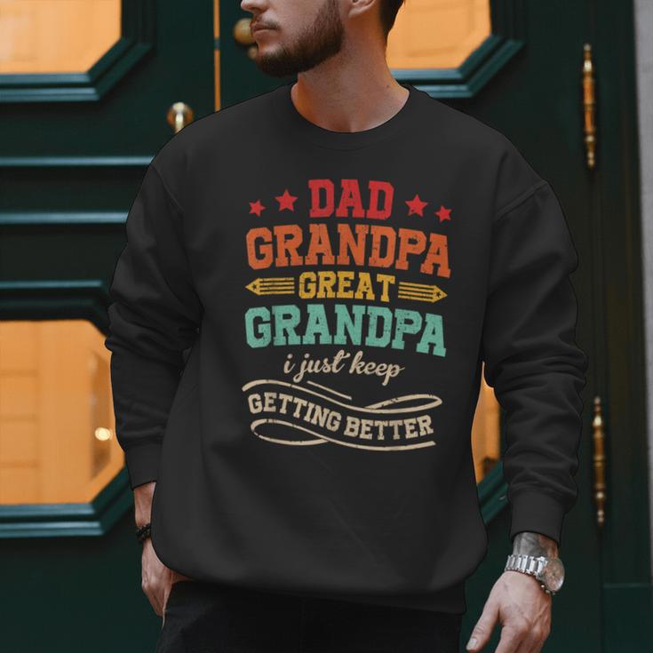 Vintage Great Grandpa For Fathers Day Dad Papa Grandpa Men Sweatshirt