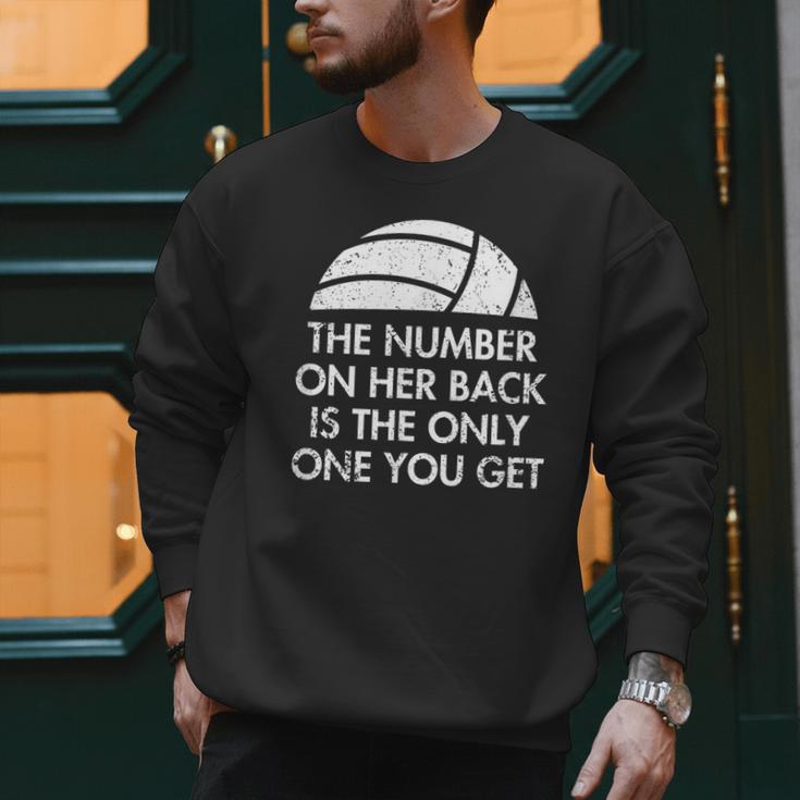 Volleyball Dad MoM Daughter Back Number Men Sweatshirt