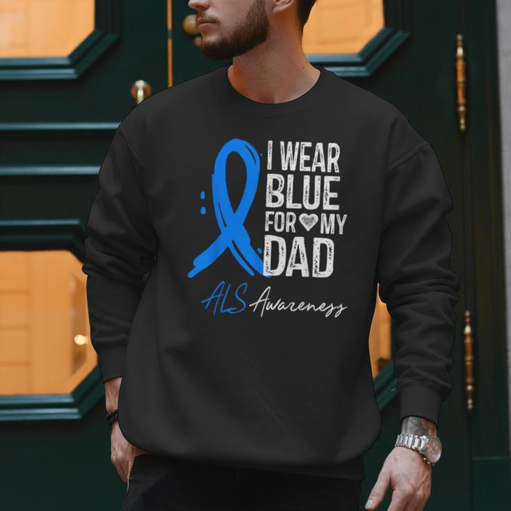 I Wear Blue For My Dad Shirt ALS Awareness Tshirt Men Sweatshirt I Wear Blue For My Dad Shirt ALS Awareness Tshirt Men Sweatshirt