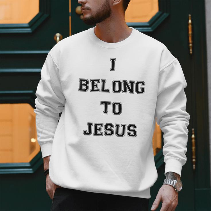 I Belong To Jesus Christian Gym Apparel Christian Dad Men Sweatshirt