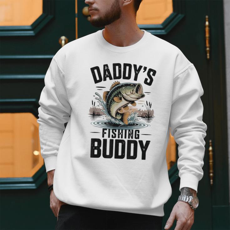 Boy Daddy Fishing Buddy Matching Fishing Bass Fishing Men Sweatshirt