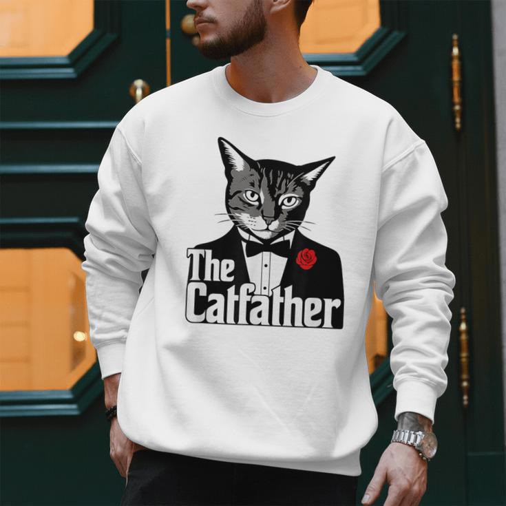 The Cat Father Cool Cat Dad Cat Lovers Men Sweatshirt