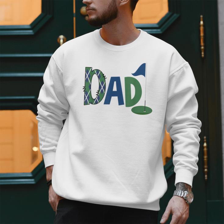 Dad Of The Birthday Boy Hole In One Golf Sport Matching Men Sweatshirt