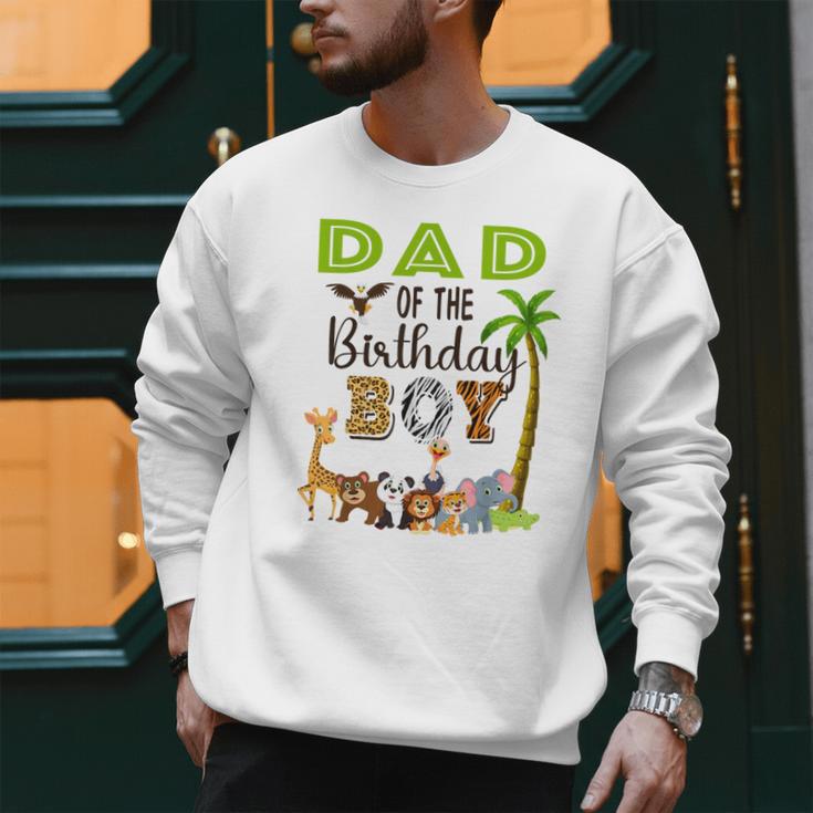 Dad Of The Birthday Boy Wild Zoo Theme Safari Party Men Sweatshirt Dad Of The Birthday Boy Wild Zoo Theme Safari Party Men Sweatshirt