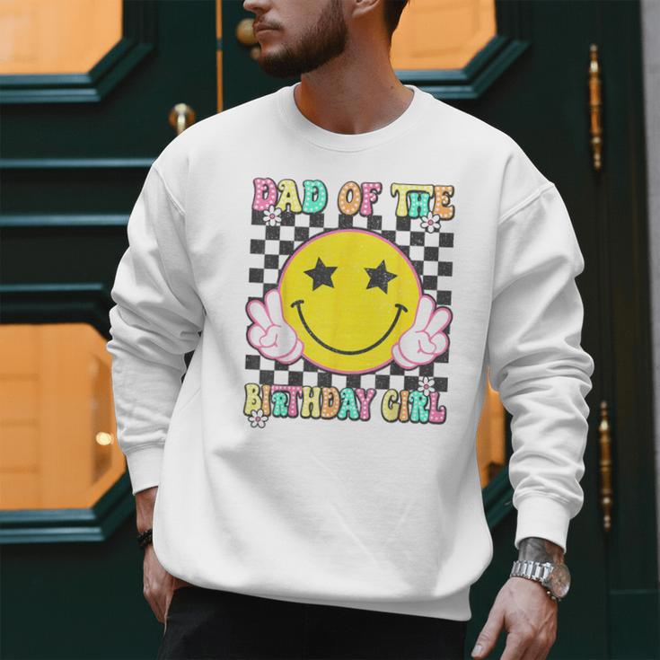 Dad Of The Birthday Girl Retro Family Matching Party Bday Men Sweatshirt