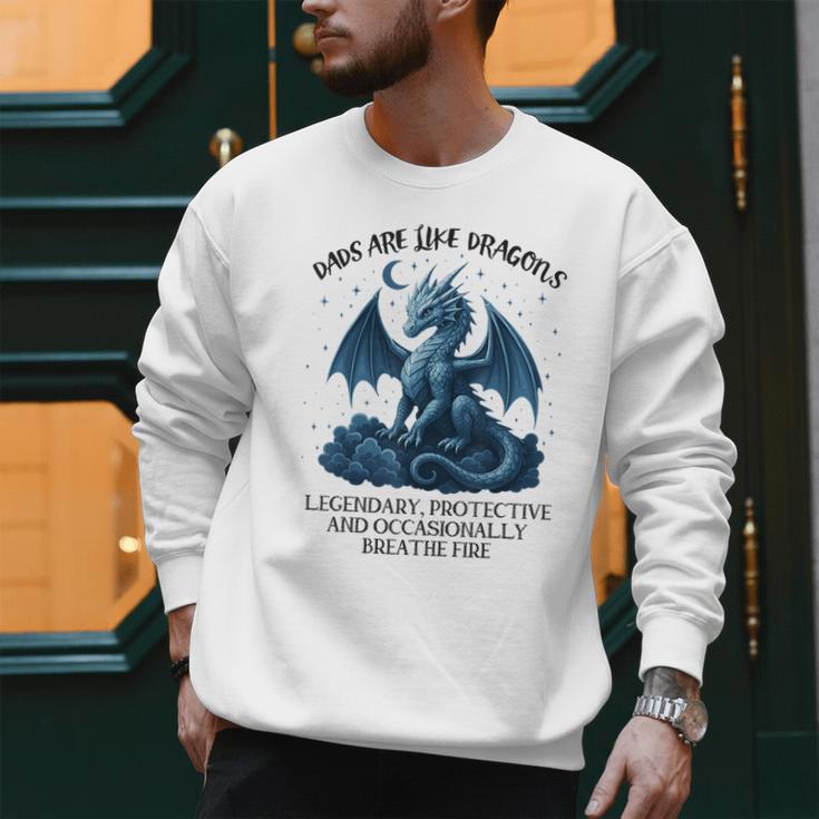 Dads Are Like Dragons Legendary Protective Fatherhood Men Sweatshirt