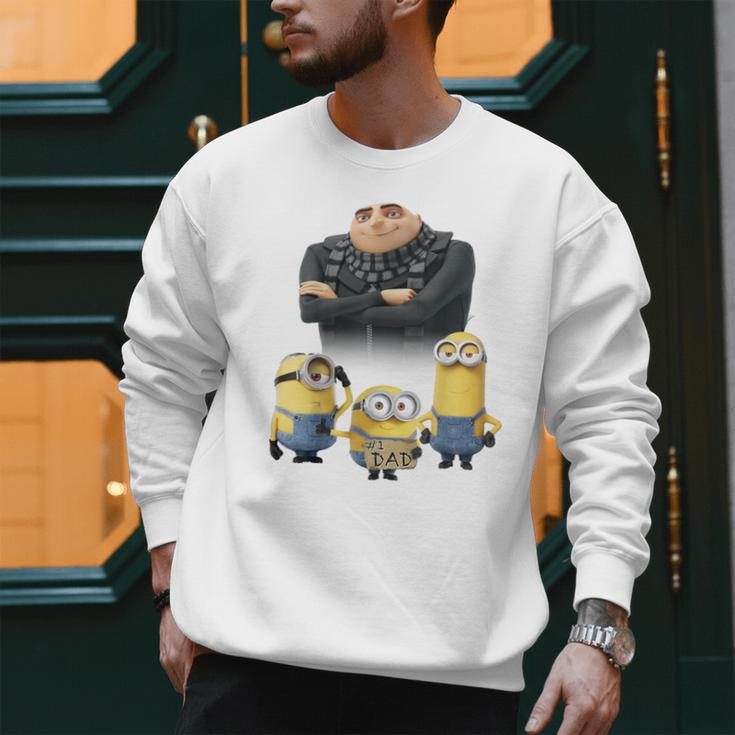 Despicable Me Minions Father's Day 1 Dad Cardboard Sign Men Sweatshirt