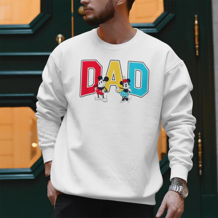 Disney Mickey And Friends Mickey Minnie Dad Collegiate Logo Men Sweatshirt