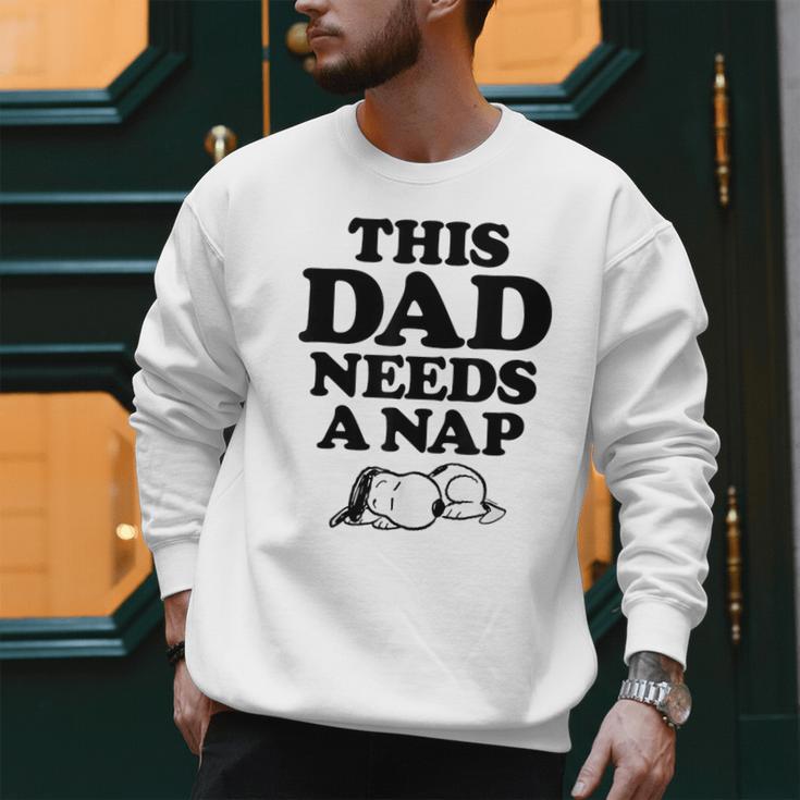 Peanuts This Dad Needs A Nap Men Sweatshirt