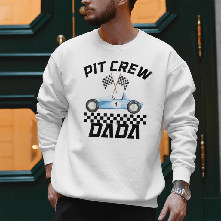 Race Car Racing Family Dada Pit Crew Birthday Party Men Sweatshirt
