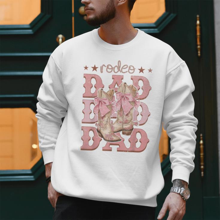 Rodeo Dad Pink Boots Coquette Cow-Girl Birthday Party Men Sweatshirt