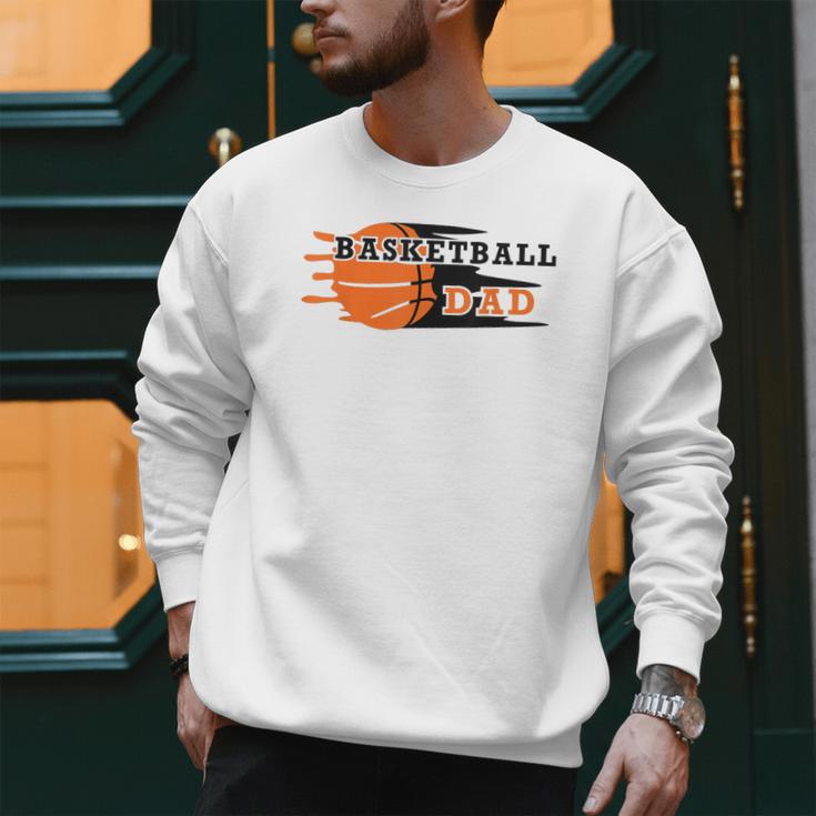 Vintage Proud Basketball Dad Fathers Day Basketball Player Men Sweatshirt