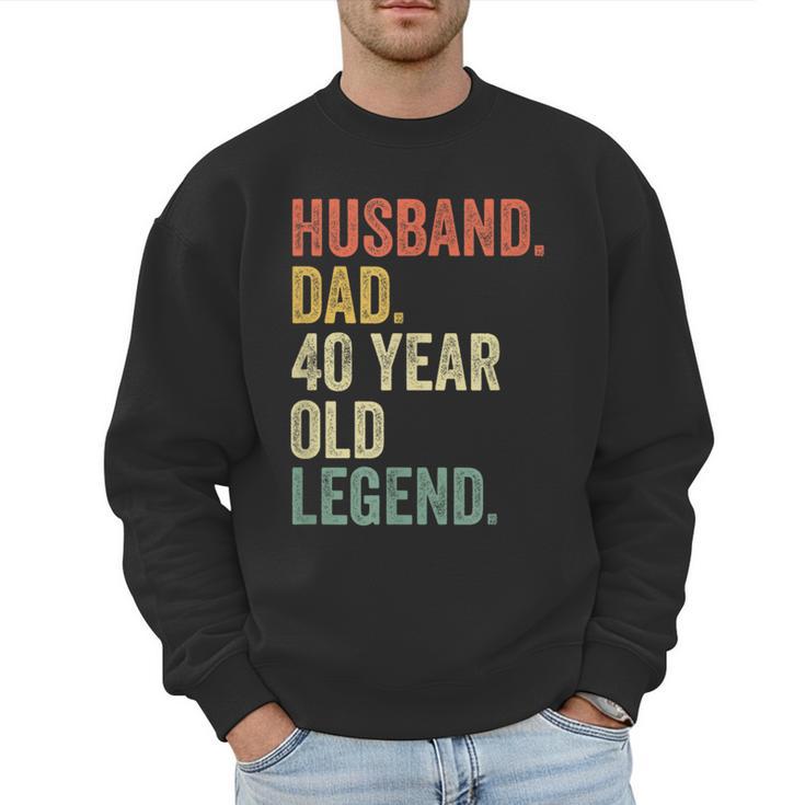 40th Birthday For Men Vintage Dad 1980 Men Sweatshirt