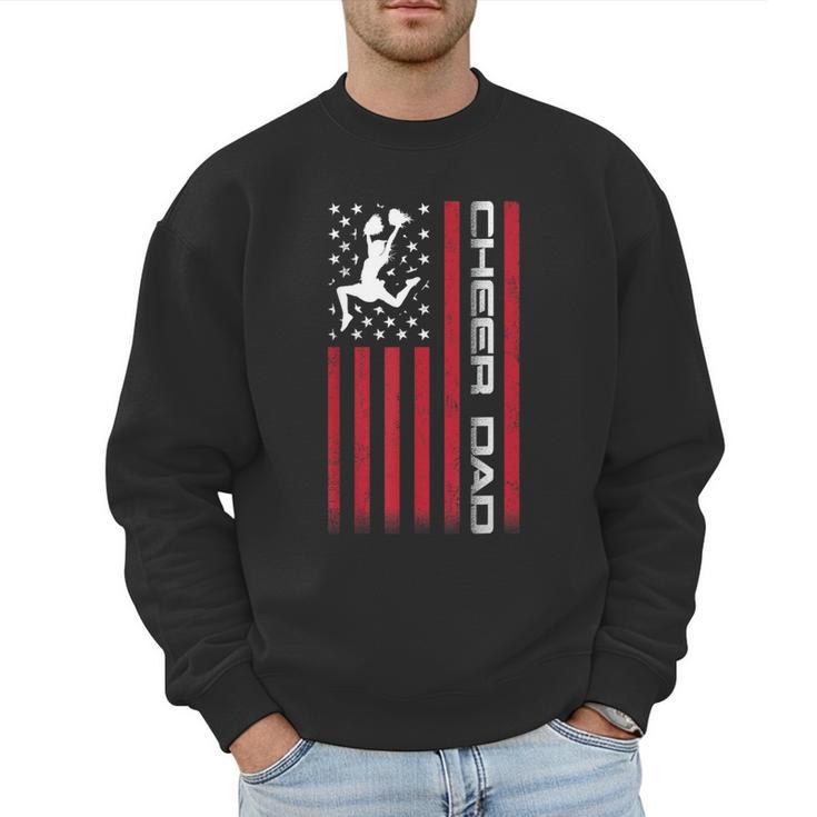 4th Of July US Flag Cheer Dad Shirt For Father's Cheer Men Sweatshirt