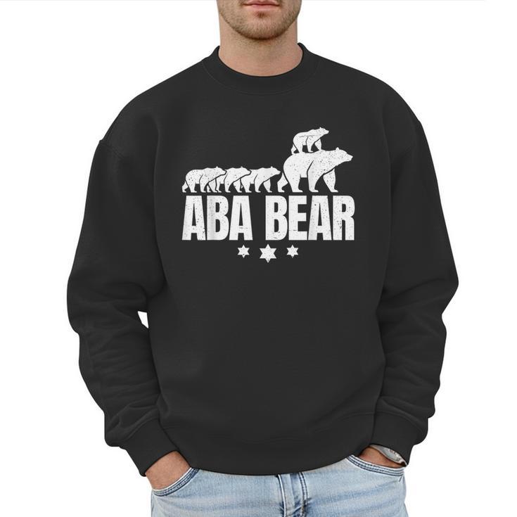 Aba Bear For Jewish Dad With Four Kids On Father's Day Men Sweatshirt