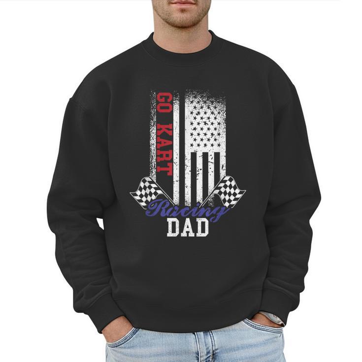 American Flag Go Kart Racing Race Dad Flag Men Sweatshirt