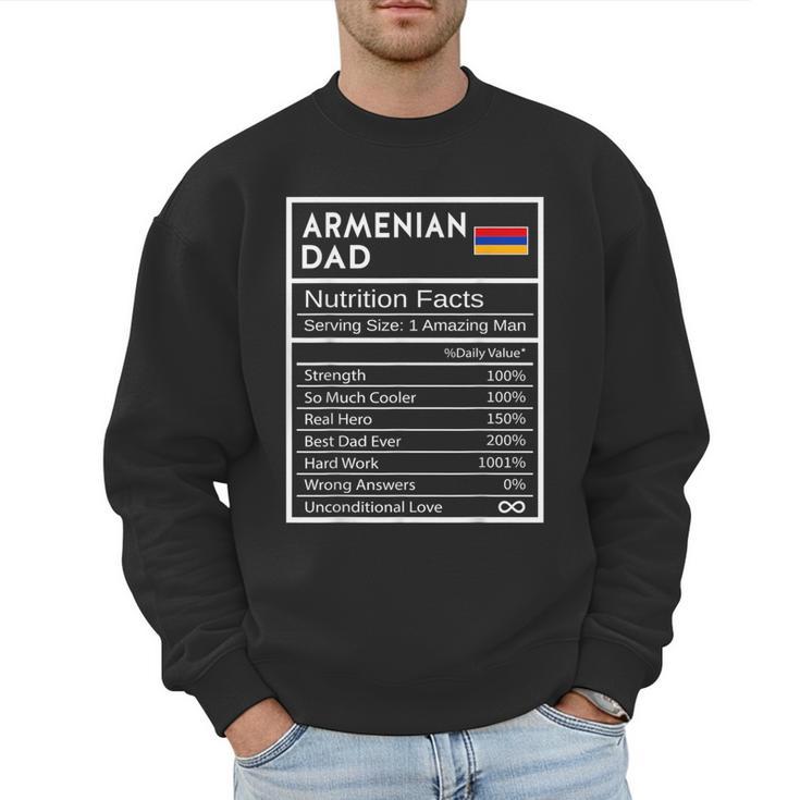 Armenian Dad Nutrition Facts National Pride For Dad Men Sweatshirt