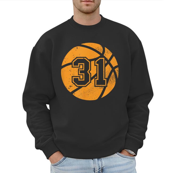 Basketball Player 31 Basketball Mom Dad Jersey Number 31 Men Sweatshirt