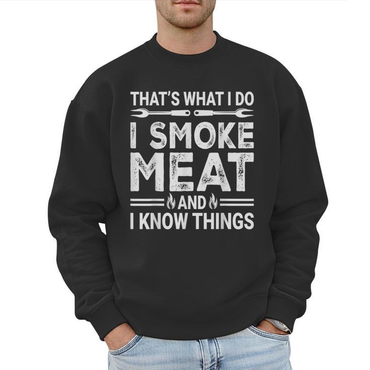 BBQ Grilling Dad Smoking Meat Barbecue Pun Pit Master Father Men Sweatshirt