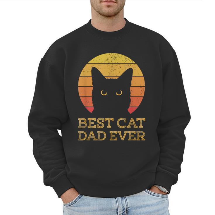 Best Cat Dad Ever Vintage Cat Daddy Fathers Day Men Sweatshirt