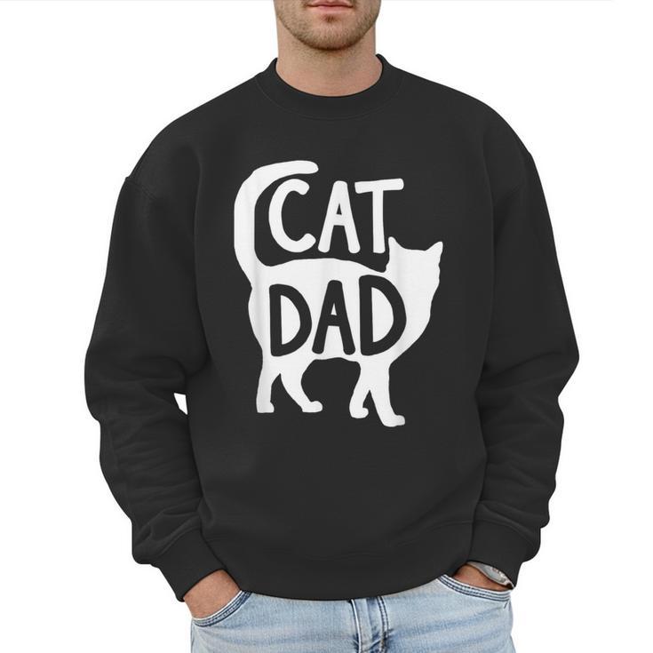 Best Cat Dad Fathers Day Men Kitty Daddy Papa Christmas Meow Men Sweatshirt