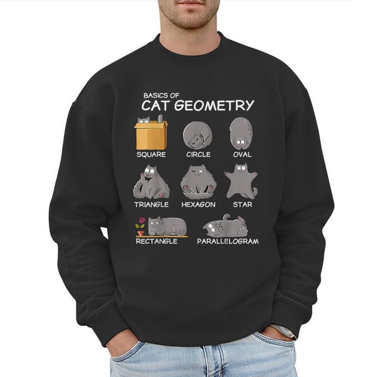 Cat Geometry Math Cat For Cat Dad Cat Mom Kids Men Sweatshirt