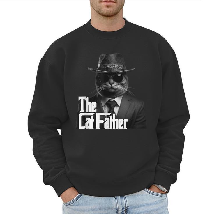 The Catfather Fathersday Best Birthday Cat Dad Men Sweatshirt