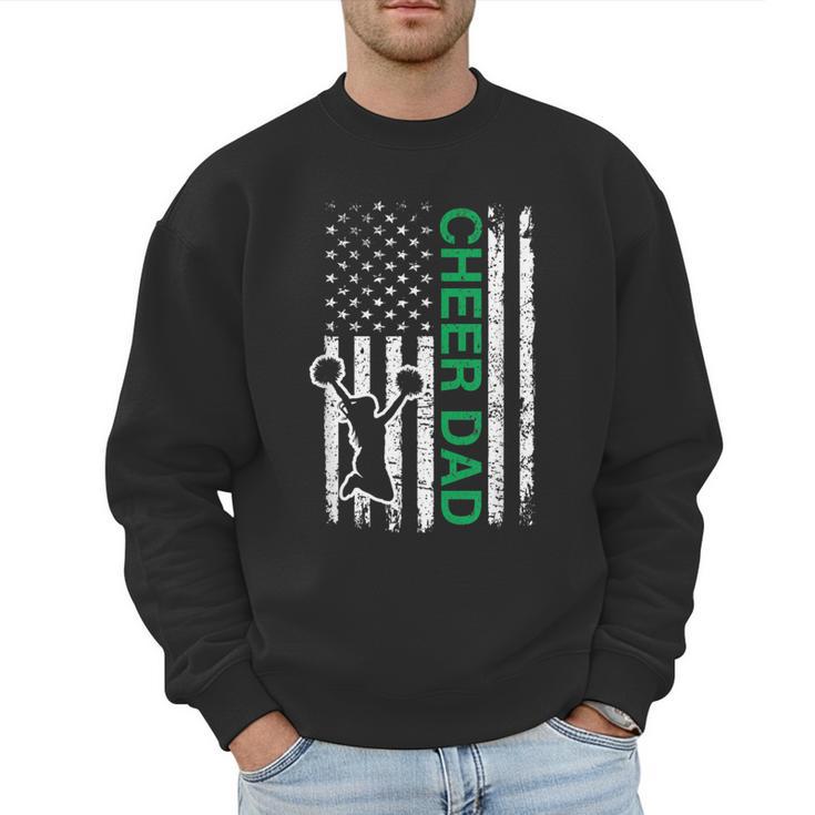 Cheer Dad Flag Green Cheerleading Men Sweatshirt