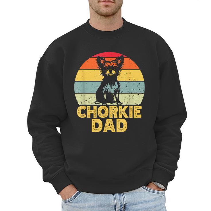 Chorkie Dad Retro Sunset Chihuahua Yorkie Mix Lover Men Sweatshirt