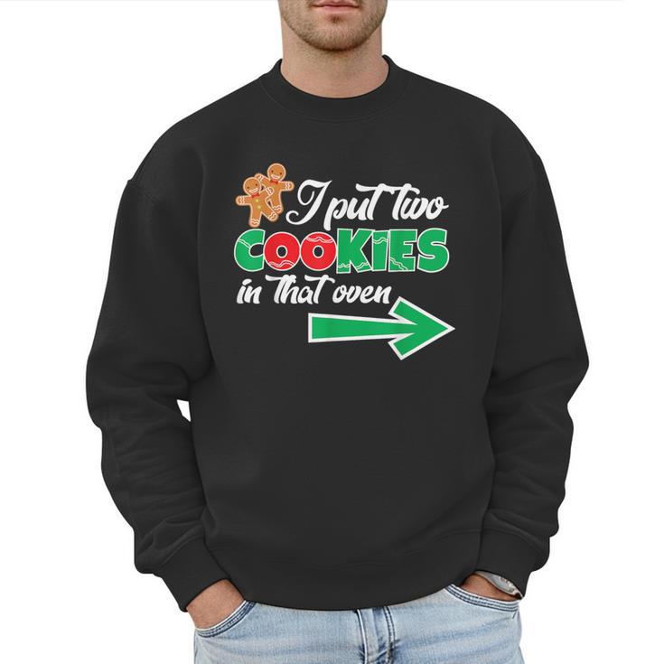 Christmas Twins Expecting Dad T-Shirt Pregnant Wife Tee Men Sweatshirt