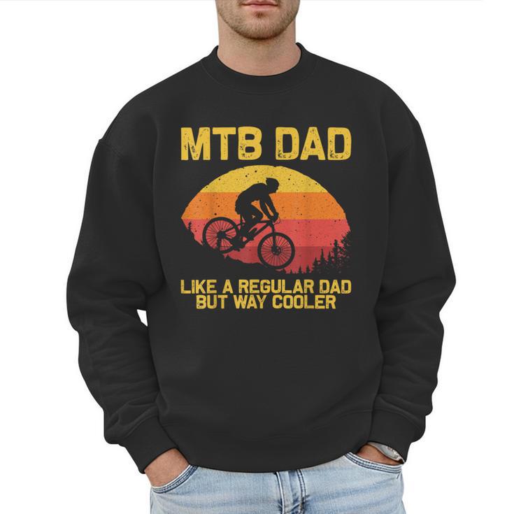 Cool Mountain Biking For Dad Father Biker MTB Bicycle Bike Men Sweatshirt