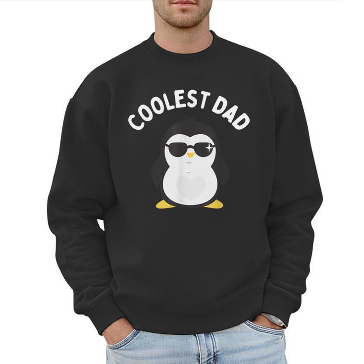 The Coolest Dad Cool Penguin By Dangerous Dad Men Sweatshirt