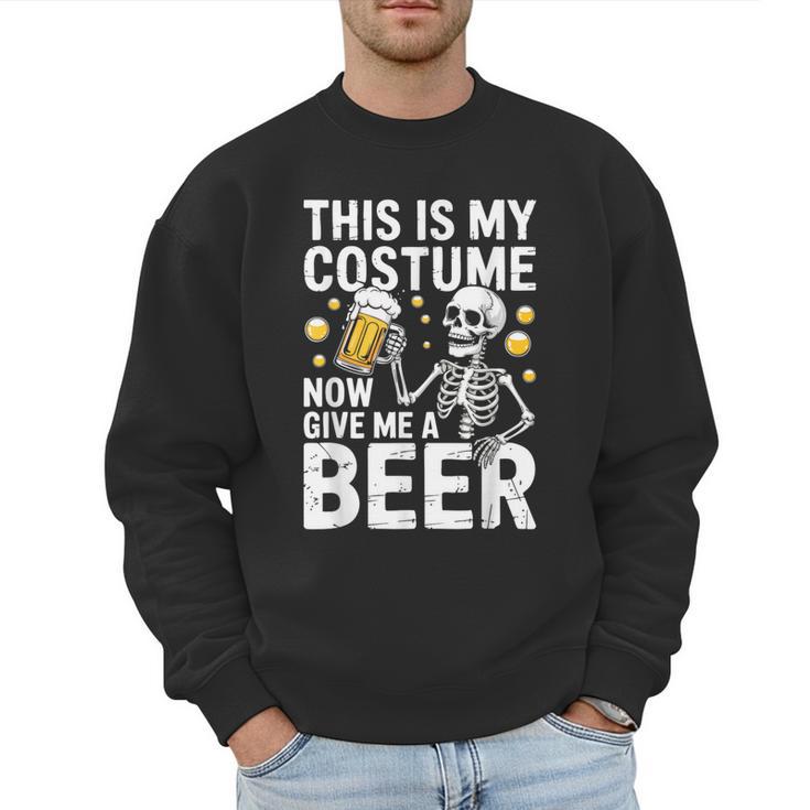This Is My Costume Give Me A Beer Shirt Men Dad Halloween Men Sweatshirt
