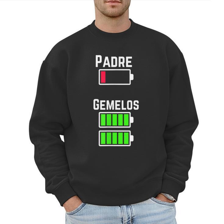Cufflinks Battery Filled Tired Dad Low Battery Charge Men Sweatshirt