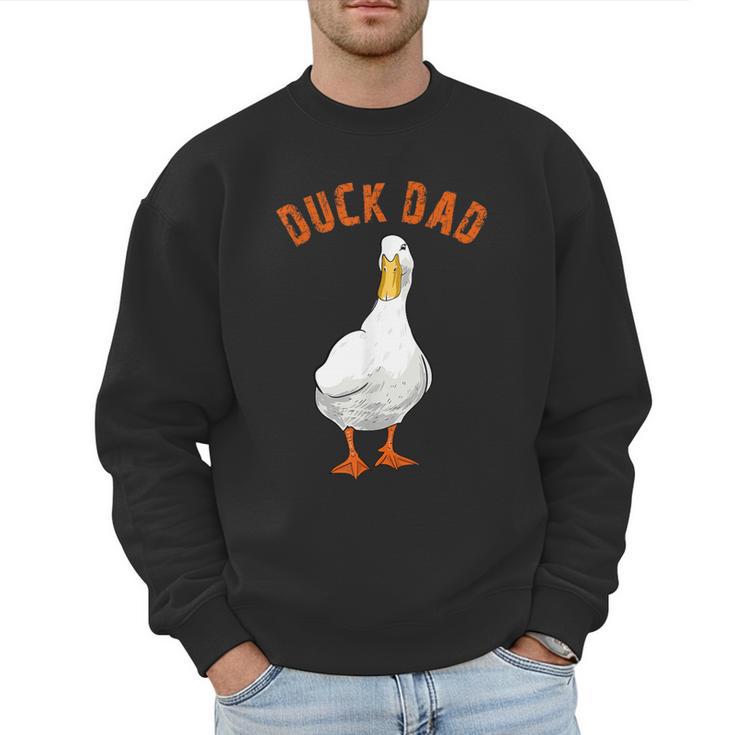 Cute Duck Dad Lover Illustration Duck Owner Men Sweatshirt