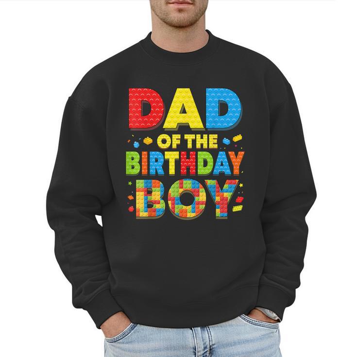 Dad Of The Birthday Boy Building Block Birthday Men Sweatshirt